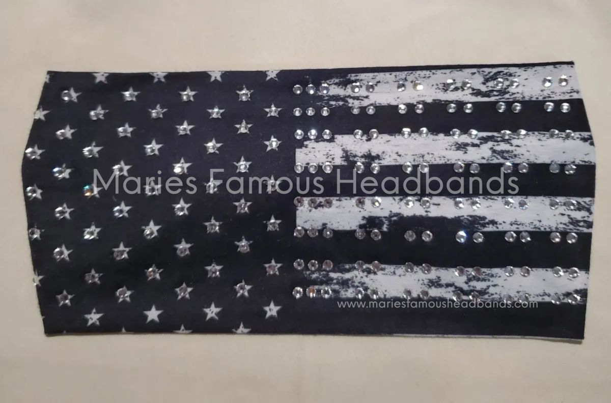 Vintage USA Flag Black