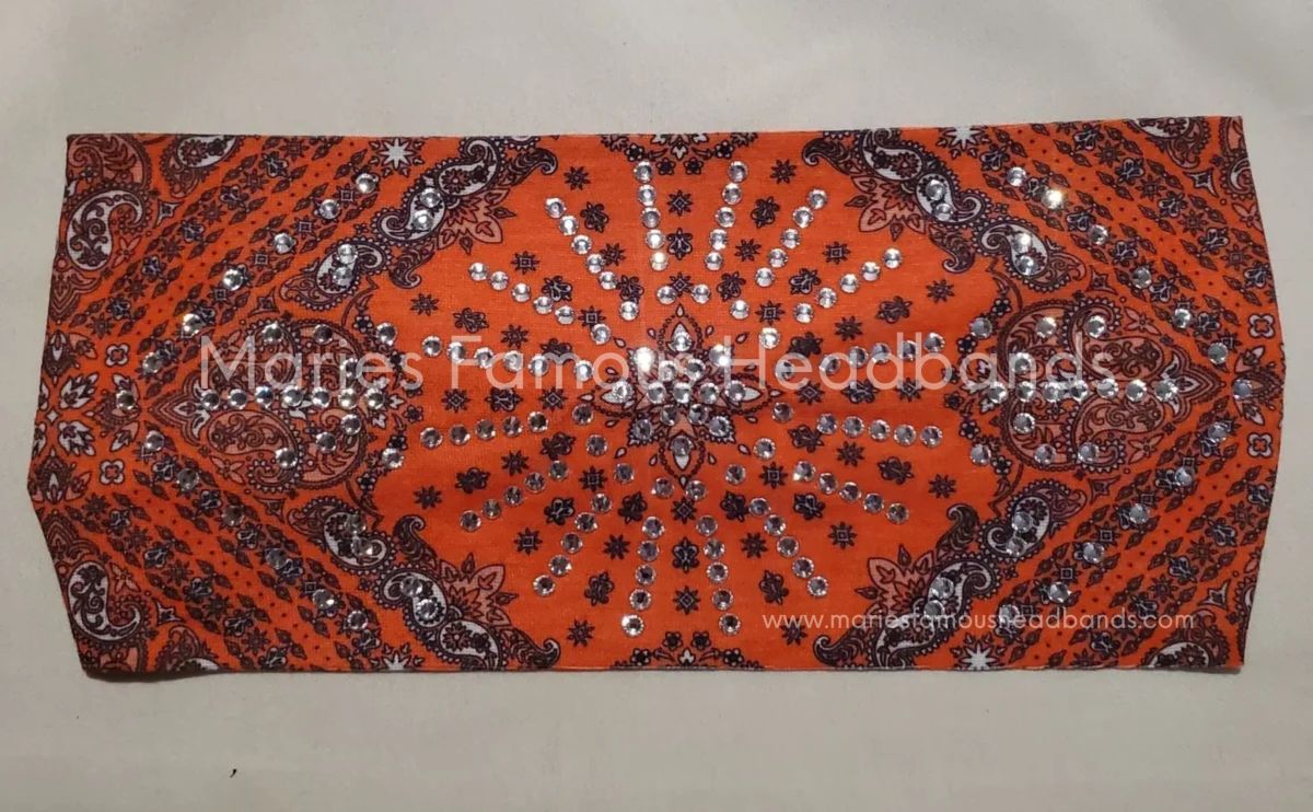 Paisley Orange & Black