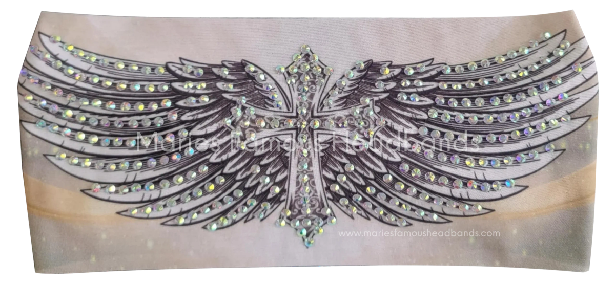 Cross and wings Tan
