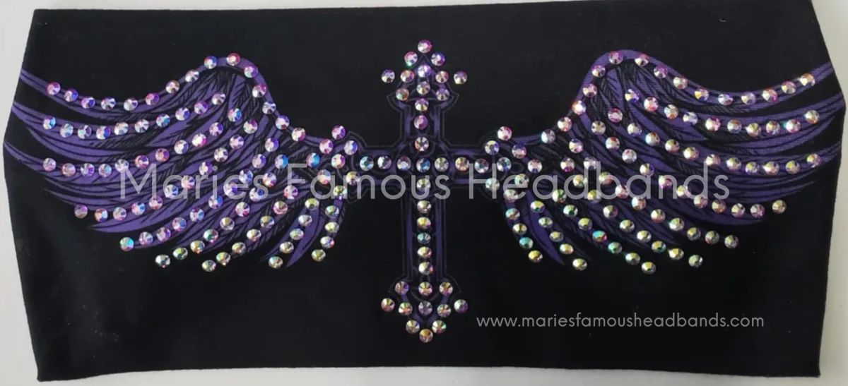 Angel Wings Purple AB Crystals